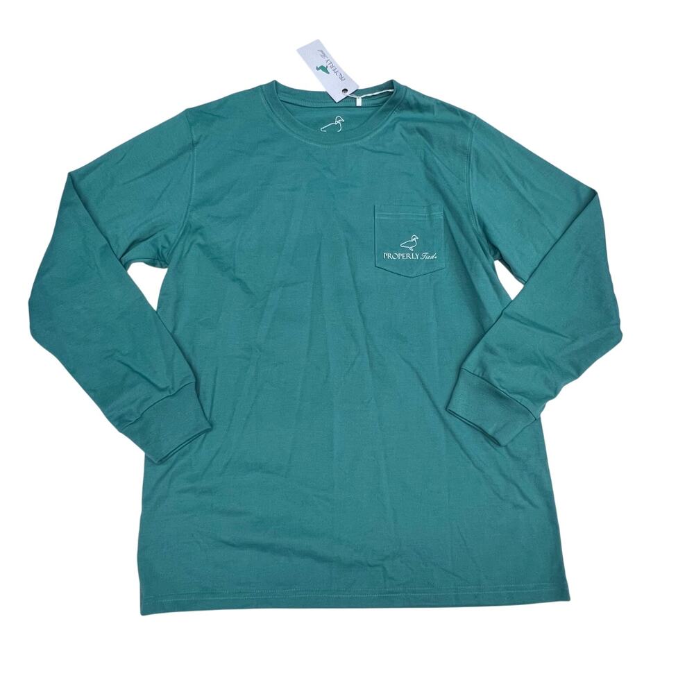 NWT Properly Tied YL (14-16) Flock on Teal